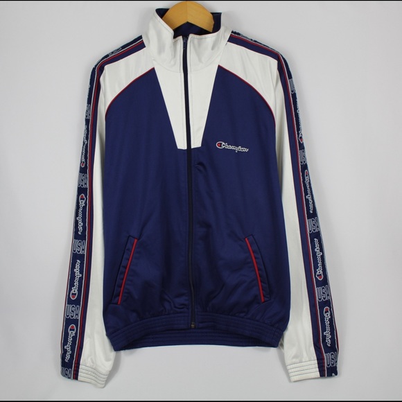 Vintage 90s Champion USA Track Jacket - Picture 2 of 3
